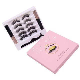 Magnetic Eyelashes Eyeliner Set Long Lasting False Mink Waterproof Eye Lashes Extension Reusable Beauty Makeup Tool - Phosgene