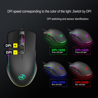 Glowing Gaming Mouse Gaming Wired Mouse Phosgene