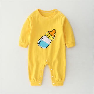 Baby Jumpsuit Spring And Autumn Cotton Baby Romper Romper Long-Sleeved Thin Spring Baby Clothes Bag Fart Clothes Spring Clothes - Phosgene