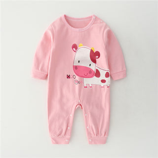 Baby Jumpsuit Spring And Autumn Cotton Baby Romper Romper Long-Sleeved Thin Spring Baby Clothes Bag Fart Clothes Spring Clothes - Phosgene