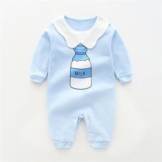 Baby Jumpsuit Spring And Autumn Cotton Baby Romper Romper Long-Sleeved Thin Spring Baby Clothes Bag Fart Clothes Spring Clothes - Phosgene