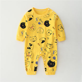 Baby Jumpsuit Spring And Autumn Cotton Baby Romper Romper Long-Sleeved Thin Spring Baby Clothes Bag Fart Clothes Spring Clothes - Phosgene