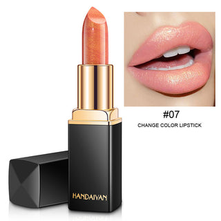 Shiny Metallic Lipstick Pearlescent Color Temperature Change Lipstick Gilt Lipstick - Phosgene