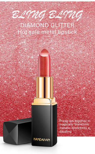 Shiny Metallic Lipstick Pearlescent Color Temperature Change Lipstick Gilt Lipstick - Phosgene