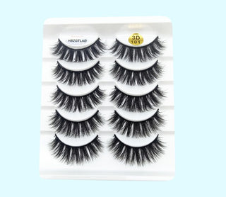 Mink False Eyelashes 3D False Eyelashes Five Pairs Of Soft Cotton Stalk Eyelashes - Phosgene