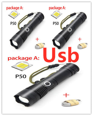 USB Charging Zoom P50 Flashlight - Phosgene