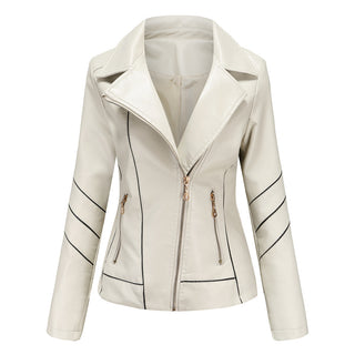 Leather Women's Thin PU Short Coat Spring And Autumn Jacket - Phosgene