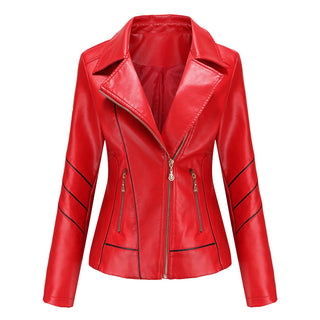 Leather Women's Thin PU Short Coat Spring And Autumn Jacket - Phosgene