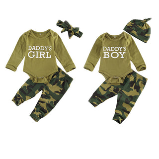 New Products Set Letter Camouflage Printed Children Set - Phosgene