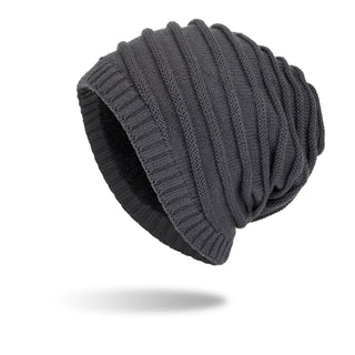 Men's Plush Sweater Hat Outdoor Warm Knit Ear Guards - Phosgene