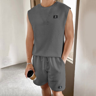 Men's Sport Suit Suit Sleeveless Tank Top Shorts Two-piece Set Phosgene