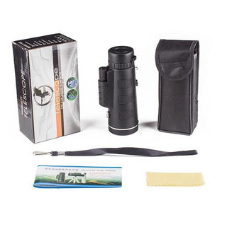 Compatible with Apple, Monocular Telescope Zoom Scope with Compass Phone Clip Tripod - Phosgene