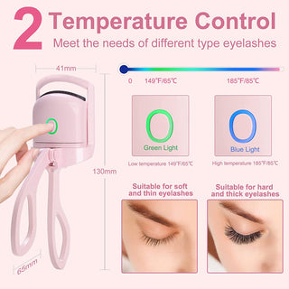 Eyelash Curler Portable Electric Heated Comb Eye Lash Long Lasting Eyelashes Curls Thermal Eyelash Curler Makeup Tools Heated Eyelash Curlers,Rechargeable Electric Eyelash Curler,Handheld Eyelash Heat - Phosgene