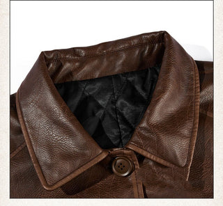 Leather Mid-length Trench Coat Men And Women - Phosgene