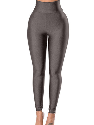 Black High Waist Stretch Slim Sports Leggings - Phosgene