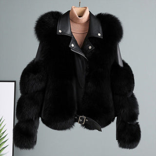 Women's Clothing Imitation Fur Women's Motorcycle Clothing Coat Autumn And Winter Young Coat - Phosgene