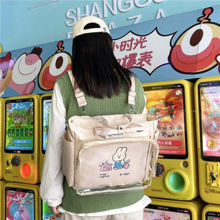 Japanese Cute Large Capacity Jk Crossbody Handbag - Phosgene