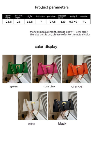 Women's Fashion Simple Chain Fashion Bag Shoulder Bag Casual Trend Crossbody Small Square Bag - Phosgene