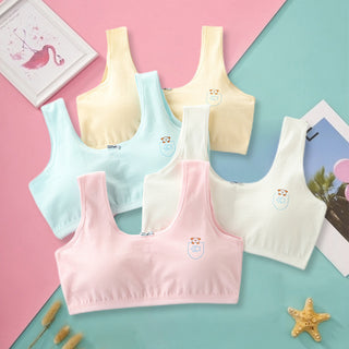 Primary Student Vest Female Junior High  Girl High School  Underwear Pure Cotton Bra - Phosgene