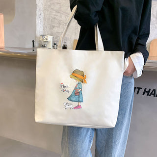 Women's Canvas Bag New Shoulder Handbag Student Tote One Piece - Phosgene