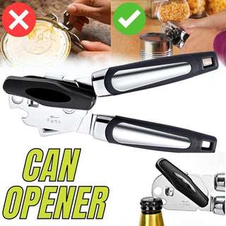 Manual Handheld Can Opener With Cutting Wheel Blade Lid Cap Openers Phosgene