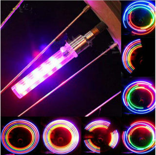 Waterproof Styling Bicycle Decorative Light 5 LEDs Bicycle Tire Valve  Tube Lights 7 Function Emergency Warning Light - Phosgene