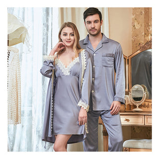 Ladies Lace Suspender Nightgown Couple Pajamas - Phosgene