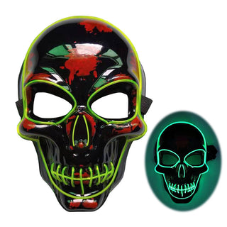 Halloween Skeleton Mask LED Glow Scary Mask - Phosgene