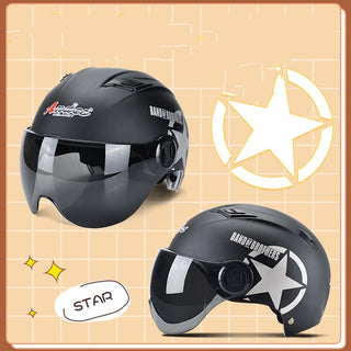 Winter Warm Battery Car Helmet Cute Korean Helmet - Phosgene