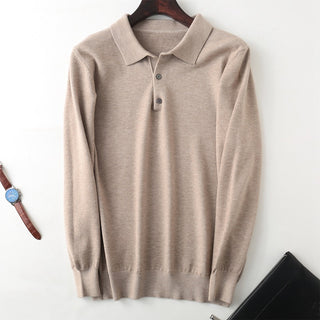 Knitted Sweater Men's Clothing Polo Collar Pullover Phosgene