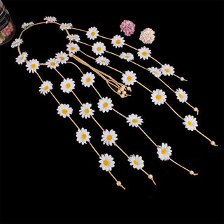 Headdress garland sun flower hair band flower daisy headband bohemian hair ring hair accessories - Phosgene