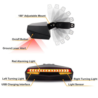 Bicycle remote control tail light - Phosgene