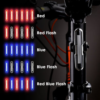 USB red and blue taillights mountain bike warning light - Phosgene