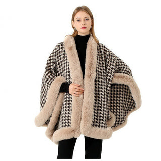 Tweed Shawl Scarf Cape Coat Women - Phosgene