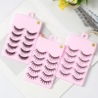 5 Pairs Manga Lashes New Arrival Anime Cosplay Natural Wispy  Korean Makeup Artificial False Eyelashes - Phosgene