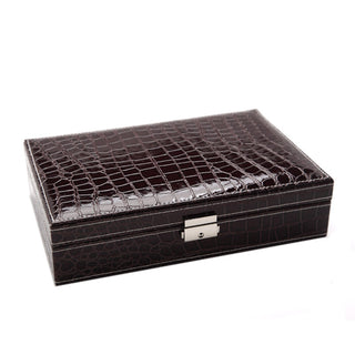 Leather Rectangular Single Layer Stud Earring Storage Box - Phosgene