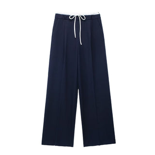 Casual Versatile High Waist Slimming Wide Leg Pants - Phosgene