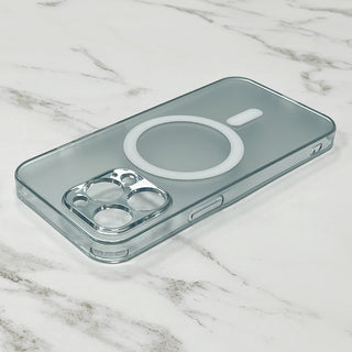 Transparent Glass Magnetic Magsafe Mobile Phone Case - Phosgene