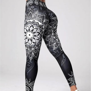 Ink Printing Yoga Trousers Fashion Slim Women's Skinny Pants - Phosgene