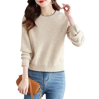 Women's Knitwear Simple Crew Neck Pullover Sweater - Phosgene