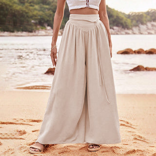 Simple Elegant Style Wide-leg Casual Pants Women - Phosgene