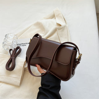 Fashion Simple New Flip Magnetic Buckle Shoulder Bag - Phosgene