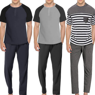 Men's Loungewear Striped Suit Short-sleeved Trousers Phosgene