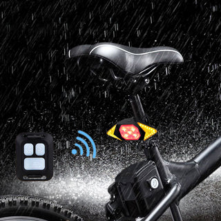 USB Rechargeable Bicycle Turn Signal Wireless Remote Control Mountain Bike Taillight - Phosgene