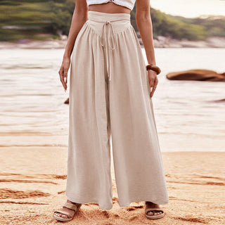 Simple Elegant Style Wide-leg Casual Pants Women - Phosgene