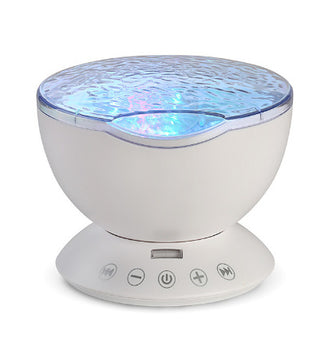 Ocean Wave Projector LED Night Light Remote Control TF Cards Music Player Speaker Aurora Projection - Phosgene