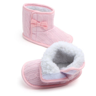 Manufacturers selling Wool Knitted Winter new bow shoes baby toddler shoes shoes boots 1646 - Phosgene