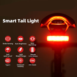 Taillights Seat Cushion, Double Brackets, Night Bike Taillights - Phosgene