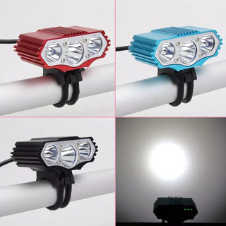 F3 light USB bicycle headlights 3 t6 mountain bike rechargeable light LED lights professional riding bike lights - Phosgene