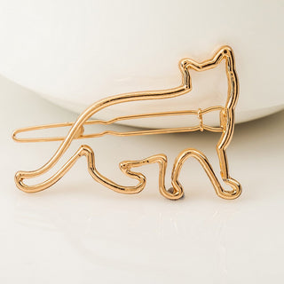 Metal hollow KT cat hairpin alloy frog clip hairpin clip hair accessories - Phosgene